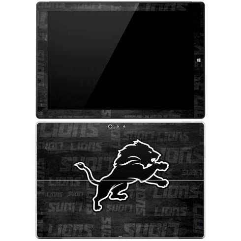NFL Detroit Lions Black & White Surface Pro 3 Skin