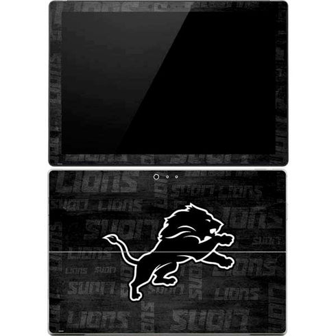 NFL Detroit Lions Black & White Surface Pro 4 Skin