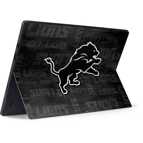 NFL Detroit Lions Black & White Surface Pro 6 Skin