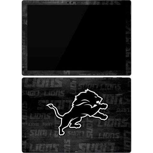 NFL Detroit Lions Black & White Surface Pro 7 Skin