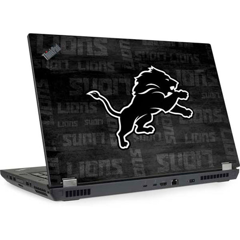 NFL Detroit Lions Black & White Lenovo ThinkPad Skin