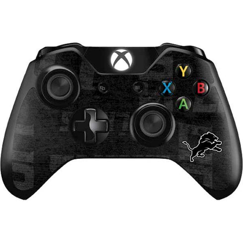 NFL Detroit Lions Black & White Xbox One Controller Skin