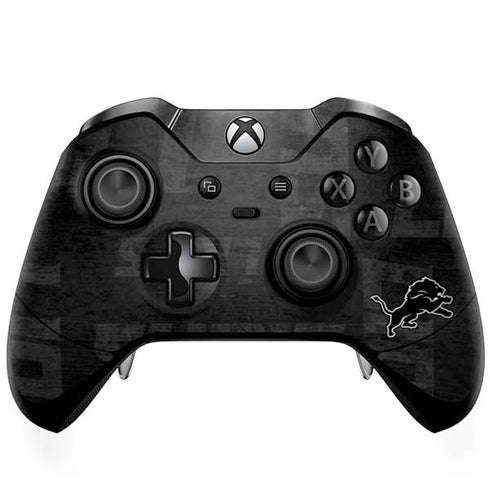 NFL Detroit Lions Black & White Xbox One Elite Controller Skin