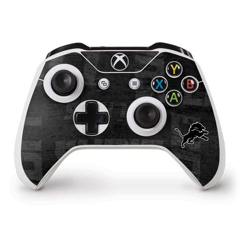 NFL Detroit Lions Black & White Xbox One S Controller Skin