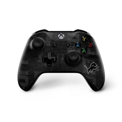 NFL Detroit Lions Black & White Xbox One X Bundle Skin