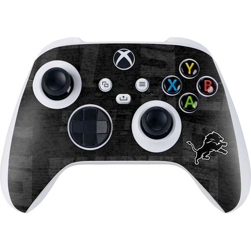 NFL Detroit Lions Black & White Xbox Series S Controller Skin