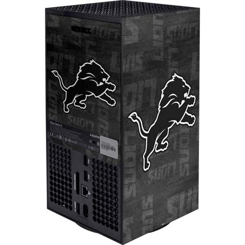 NFL Detroit Lions Black & White Xbox Series X Bundle Skin