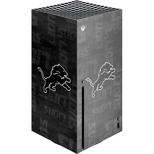 NFL Detroit Lions Black & White Xbox Series X Console Skin