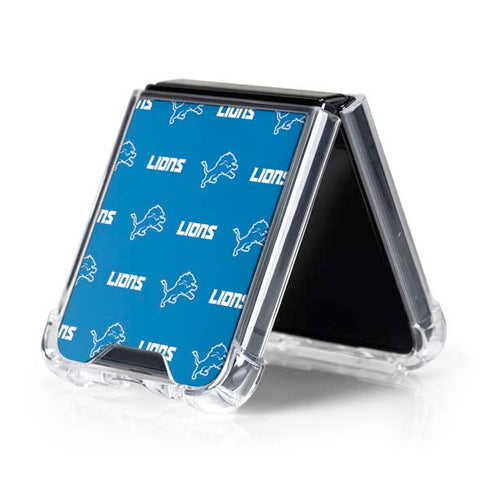 NFL Detroit Lions Blitz Series Galaxy Z Flip5 5G Clear Case