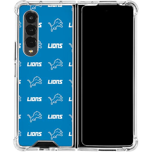NFL Detroit Lions Blitz Series Galaxy Z Fold4 5G Clear Case