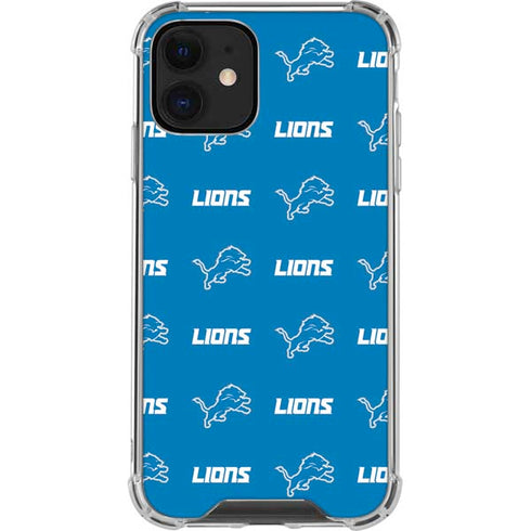 NFL Detroit Lions Blitz Series iPhone 12 Mini Clear Case