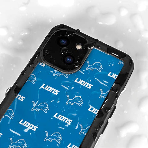 NFL Detroit Lions Blitz Series iPhone 13 Mini Waterproof Case