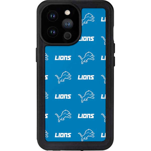NFL Detroit Lions Blitz Series iPhone 14 Pro Max Waterproof Case