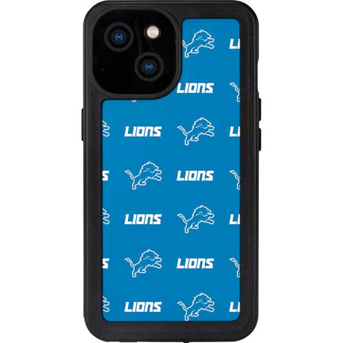 NFL Detroit Lions Blitz Series iPhone 15 Waterproof Case
