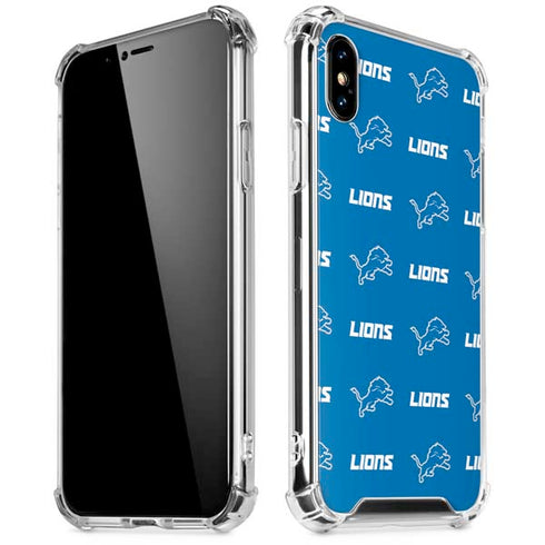 NFL Detroit Lions Blitz Series iPhone XS Max Clear Case