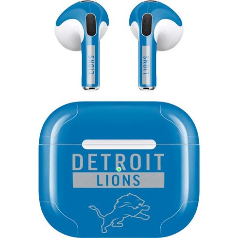 NFL Detroit Lions Blue Performance Series Apple AirPods (3rd Gen 2021) Skin