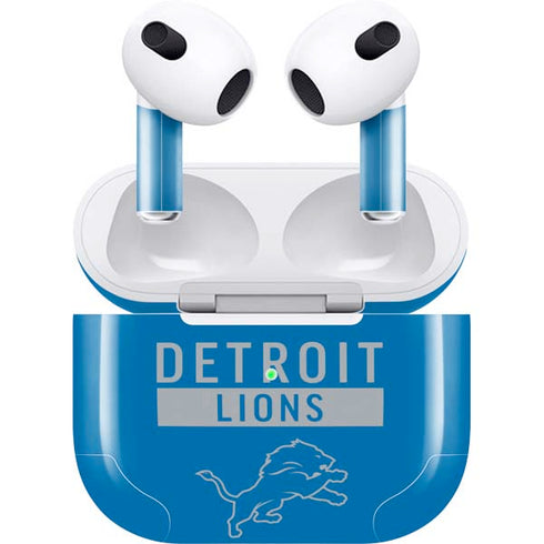 NFL Detroit Lions Blue Performance Series Apple AirPods (3rd Gen 2021) Skin