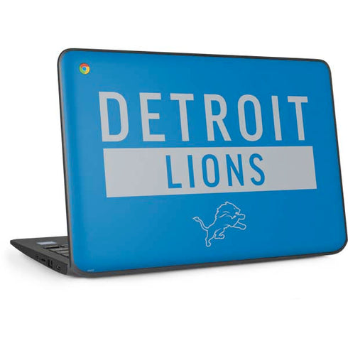 NFL Detroit Lions Blue Performance Series HP Chromebook Skin