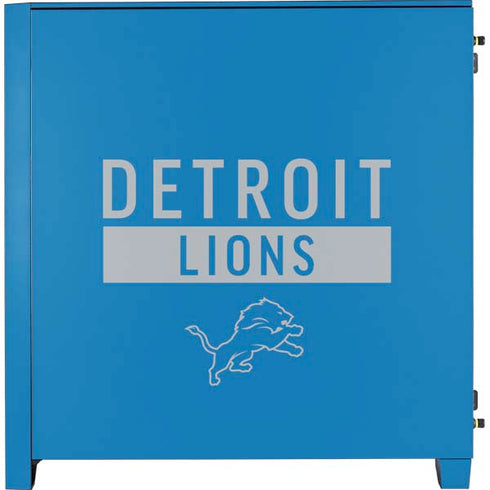 NFL Detroit Lions Blue Performance Series Corsair 4000D Tempered Glass Mid-Tower ATX Case Skin
