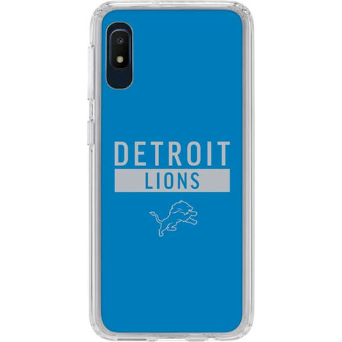 NFL Detroit Lions Blue Performance Series Galaxy A10e Clear Case