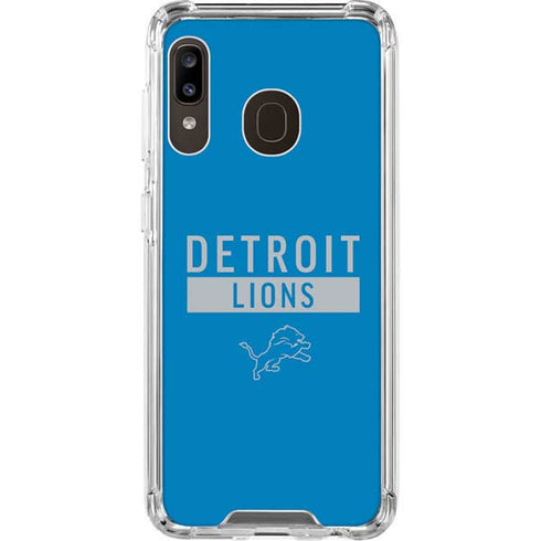 NFL Detroit Lions Blue Performance Series Galaxy A30 Clear Case