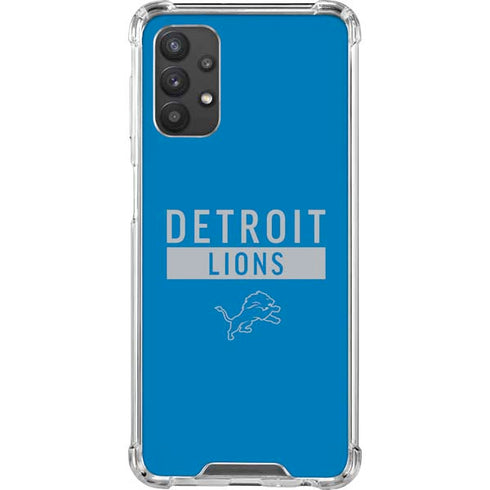 NFL Detroit Lions Blue Performance Series Galaxy A32 5G Clear Case
