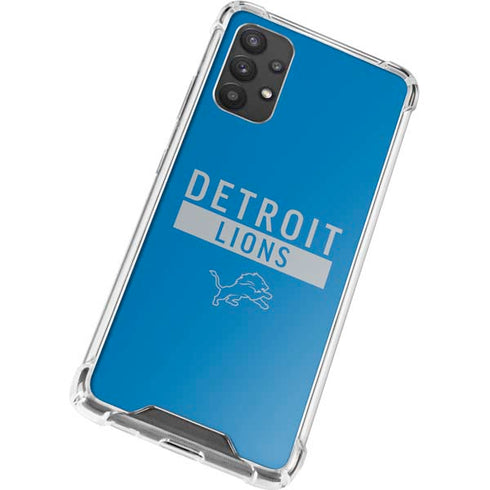 NFL Detroit Lions Blue Performance Series Galaxy A32 5G Clear Case