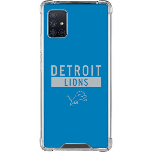 NFL Detroit Lions Blue Performance Series Galaxy A51 5G Clear Case