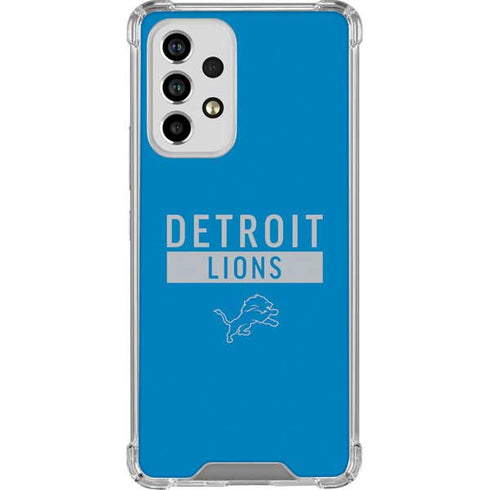 NFL Detroit Lions Blue Performance Series Galaxy A53 5G Clear Case