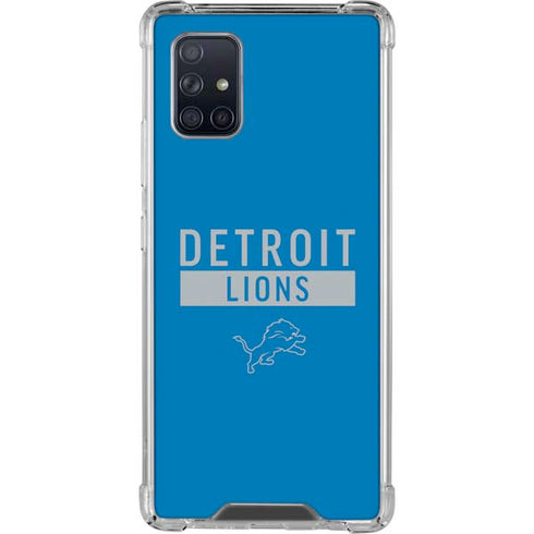 NFL Detroit Lions Blue Performance Series Galaxy A71 5G Clear Case