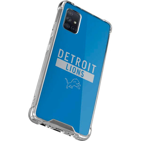 NFL Detroit Lions Blue Performance Series Galaxy A71 5G Clear Case