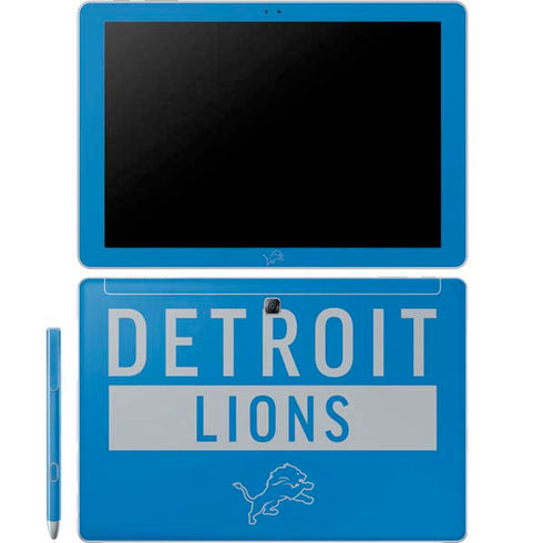 NFL Detroit Lions Blue Performance Series Galaxy Book 12in Skin