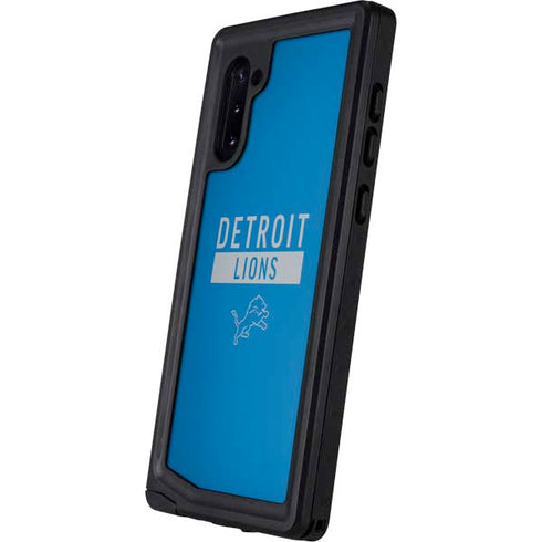 NFL Detroit Lions Blue Performance Series Galaxy Note 10 Waterproof Case