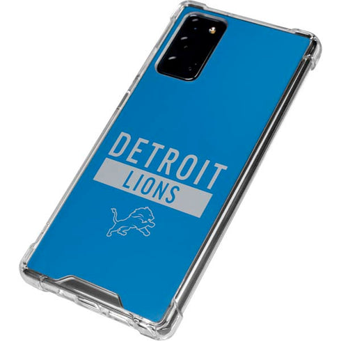 NFL Detroit Lions Blue Performance Series Galaxy Note20 5G Clear Case