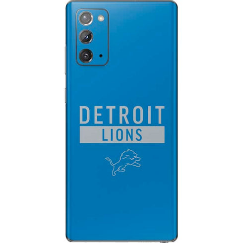 NFL Detroit Lions Blue Performance Series Galaxy Note20 5G Skin