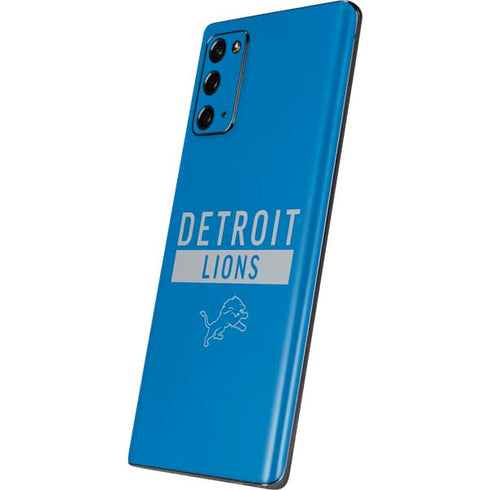 NFL Detroit Lions Blue Performance Series Galaxy Note20 5G Skin