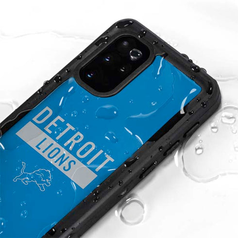 NFL Detroit Lions Blue Performance Series Galaxy S20 Plus Waterproof Case