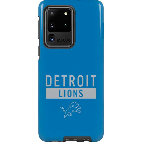 NFL Detroit Lions Blue Performance Series Galaxy S20 Ultra 5G Pro Case