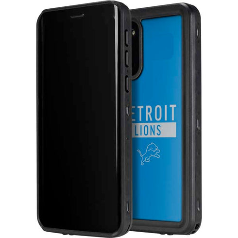 NFL Detroit Lions Blue Performance Series Galaxy S20 Waterproof Case