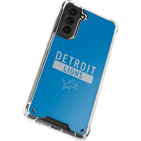 NFL Detroit Lions Blue Performance Series Galaxy S21 5G Clear Case