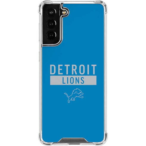NFL Detroit Lions Blue Performance Series Galaxy S21 FE Clear Case