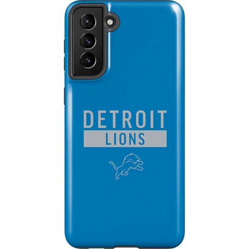 NFL Detroit Lions Blue Performance Series Galaxy S21 FE Pro Case