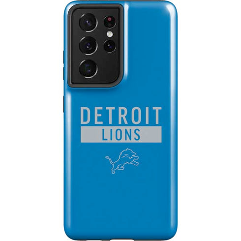 NFL Detroit Lions Blue Performance Series Galaxy S21 Ultra 5G Pro Case