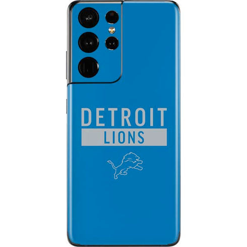 NFL Detroit Lions Blue Performance Series Galaxy S21 Ultra 5G Skin