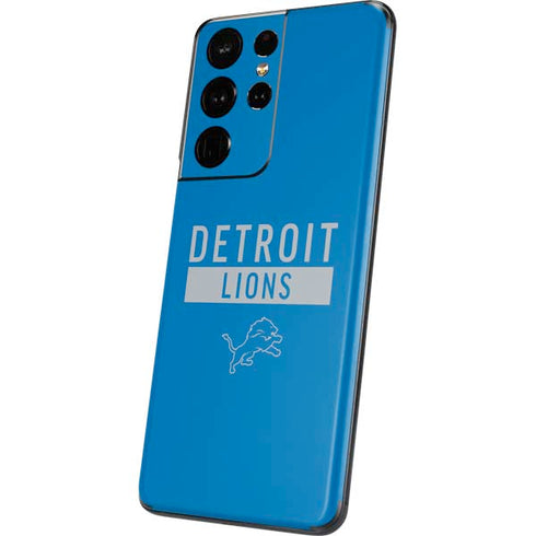 NFL Detroit Lions Blue Performance Series Galaxy S21 Ultra 5G Skin