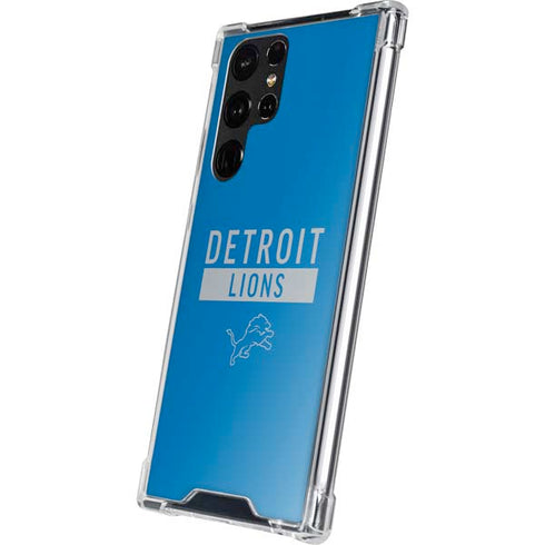 NFL Detroit Lions Blue Performance Series Galaxy S22 Ultra Clear Case
