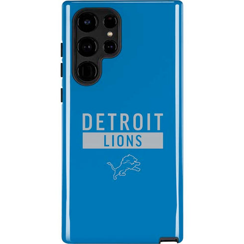 NFL Detroit Lions Blue Performance Series Galaxy S22 Ultra Pro Case