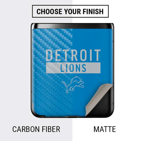 NFL Detroit Lions Blue Performance Series Galaxy Z Flip Skin