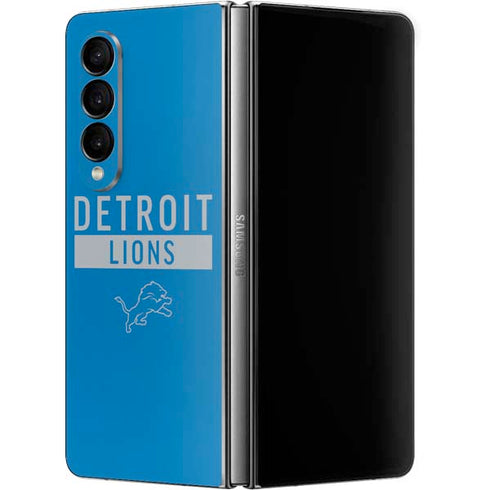 NFL Detroit Lions Blue Performance Series Galaxy Z Fold4 5G Skin