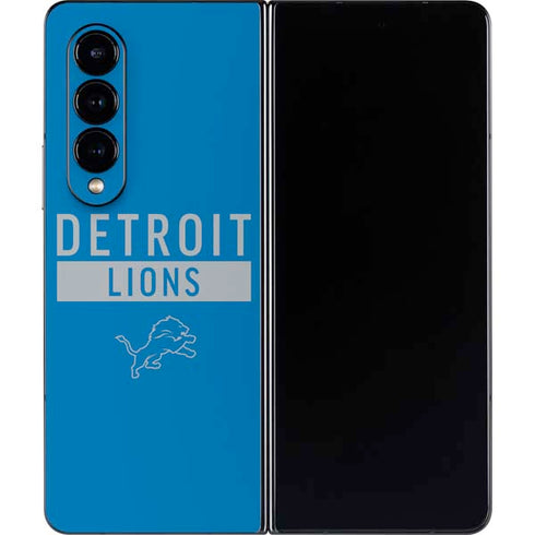 NFL Detroit Lions Blue Performance Series Galaxy Z Fold4 5G Skin